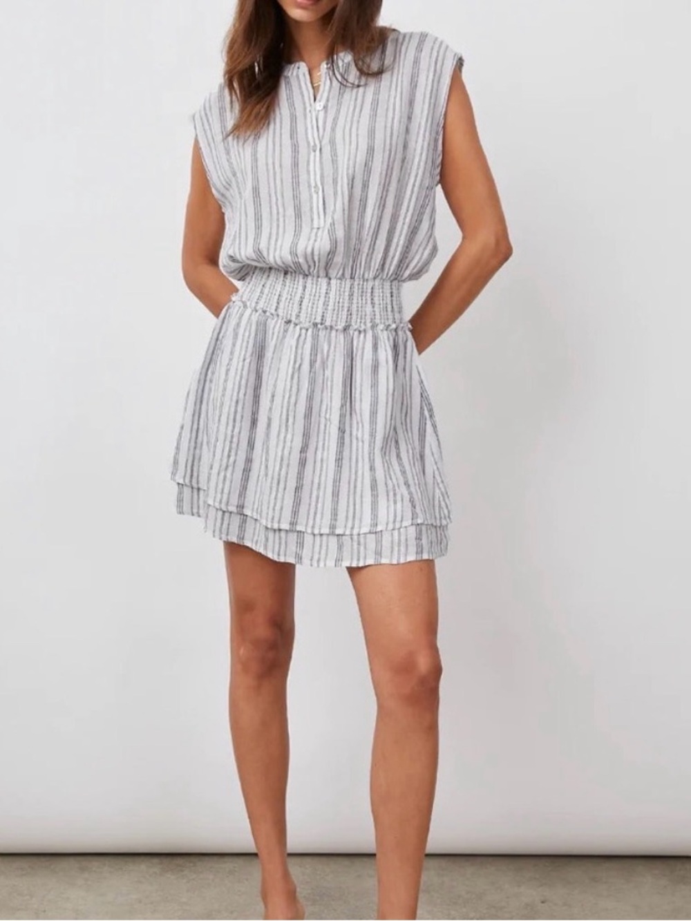 Rails Angelina Cape May Stripe Mini Dress Size Medium